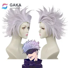 Wigs Gaka Anime Incantesimo Battle Giochi di ruolo da ruolo Wig Diagonale Bangs blu LOLITA LOLITA Wig Wig Female Capelli sintetici resistenti
