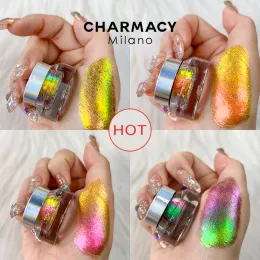 Shadow Chary New 10 Color Multichrome Gel Eyeshadow Chameleon Shiny Gel Eyeshadows Flakes Gel Eye Makeup Duochrome Glitter Cosmetic