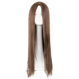 Parrucche sintetiche Parrucche cosplay Capelli lisci Fei-Show Fibra sintetica resistente al calore Parte centrale Costume Cos-play Halloween Festa di carnevale Parrucca lunga da donna 240328 240327