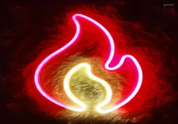 Gece Işıkları Ateş Alev Neon İşaret Işık Led Asma Duvar Lambası Yatak Odası Çocuk Odası Bar Partisi Dekoru Noel Hediyesi8439794