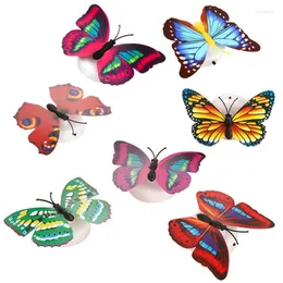 مصابيح طاولة 50 قطعة LED LED Butterfly Night Light 3D Stereo Simulation Wall Decoratory For Home Decor