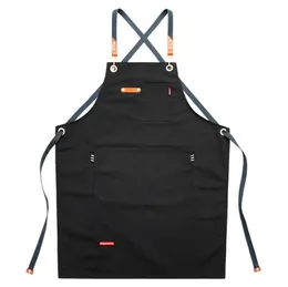 Kovboy Apron Kore Moda Çin Restoranı Barber Çiçek Sanatçı Erkek ve Kadın Tulum Kahve Dükkanı Özel Baskılı Tırnak LJ200811210483