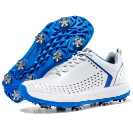 Sapatos novos sapatos de golfe à prova d'água masculino de tamanho 4047 Tamanho Profissional Sapatos de golfe masculino Spikes de cadarço masculino