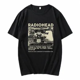 Radiohead T Shirt Erkekler Vintage Classic Tees North America Tour Rock Boy Kadın Tshirt Camisetas Hombre Hip Hop Street Rahat En İyi T-Shirts