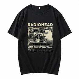 Radiohead T Shirt Men Vintage Classic Tees North America Tour Rock Boy Women's Tshirt Camisetas Hombre Hip Hop Street Casual Top T-shirts