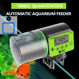 Adjustable Smart Automatic Fish Feeder Fish Tank Auto Feeding Dispenser with LCD Indicates Timer Aquarium Accessories Feeder 240314