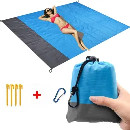 Mat 200x210cm Beach Blanket Portable Waterproof Camping Floor Mat Outdoor Foldable Picnic Mattres Bed Sleeping Pad Camping Supplies