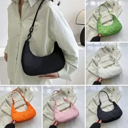 Sacos de noite Nylon Sling Underarm Cor Sólida Bolsas de Ombro Simples Moda Elegante Bolsas Femininas Para Mulheres Gilrs