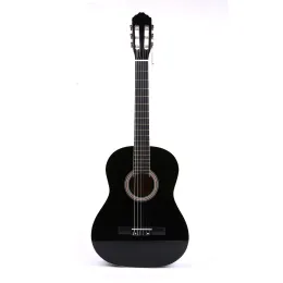 Gitarre 39" Basswood klassische Gitarre schwarze Gitarre Guitarra für Anfänger Studenten Musikliebhaber