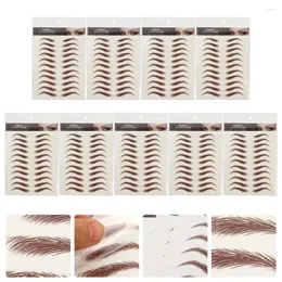 Makeup Brushes Imitation Eyebrow Artificial 6D Transfer Stickers Temporary Tattoo Brown Hair Eyebrows