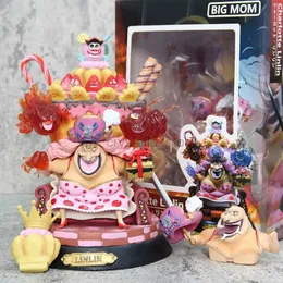 Anime Manga One Piece Anime Gk Charlotte Linlin Big Mom Model With PVC Garage Set Toy Ornament Statue Collectors Statue For Kids Model Gif 240319