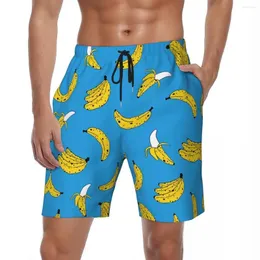 Men's Shorts Swimwear Banana Pattern Board Summer Art Print Casual Beach Short Pants Men Design Running Quick Dry Swimming Trunks