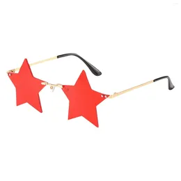 Sunglasses Men And Women Fashionable Solid Color Star Shaped Dance Party Holiday Decorative Glasses Traf Official Store
