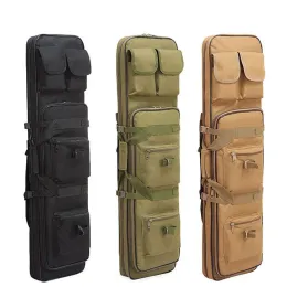 Casos deserto 81cm 94cm 117cm de caça tática Backpack Dual Rifle Squach Saco com Backpack de Proteção à Arma de Correia de ombro