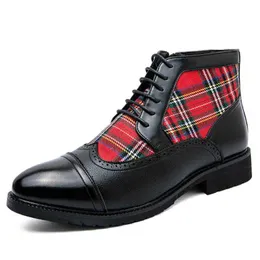 38-48 HBP Não-Marca Tamanho Grande High Top Sapatos de Casamento Confortáveis Duráveis Homens Botas De Couro De Tornozelo Extravagante