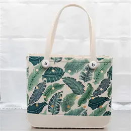 Hip Shoulder Bags Fashion Outdoor Printing Eva Beach Storage Bag Handbag Pet Hole Big Basket Inclined Collapse 240311