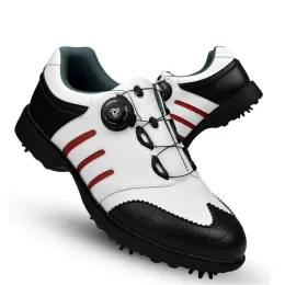 Sapatos de alta qualidade homens sapatos de golfe homens respiráveis tênis de treinamento à prova d'água Profissional picos profissionais, tênis atléticos não -lips