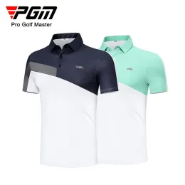 Skjortor PGM Herrgolf kortärmad t -skjorta Summer Sports Polo Shirts Golf Apparel Men YF569