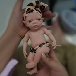 7 Micro Preemie Full Body Silicone Baby Doll Lifelike Mini Reborn Doll Surprice Children Anti-Stress 240308