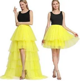 Kobiety mody ślubna siatka Odłączana ogon spódnice wysokiej talii 4xl plus size Tutu Tutu Lekarna spódnica na imprezę