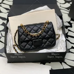Designerväska 10a Mirror Quality 17cm Luxury Chain Bag Women's Shoulder Bag Sheepskin Crossbody Bag BC001