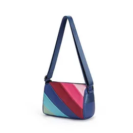 Chic Shoulder Bags Platform Womens Designer Handväskor Tygväska Kedja Singel Crossbody Eagle Head Colored Rainbow 240311