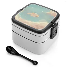 Dinnerware Dreamy Appa Poster V.2 Bento Box Leak-Proof Square Lunch With Compartment The Last Airbender Atla Personalized Double