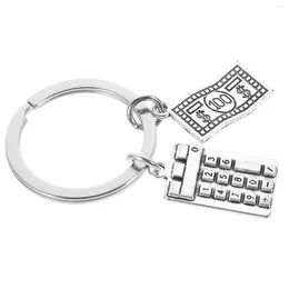 Keychains Calculator Keychain Men Back School Mens Gifts Plånbok för zinklegering Damkedjor Bulkföremål Man