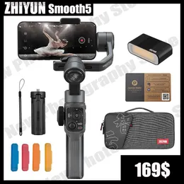 Stabilizers Zhiyun Smooth 5スムースQ4 3軸モバイルユニバーサルジョイントハンドヘルドスタビライザーはiPhone/Samsungに適しています//アクションカメラスマートフォンQ240319