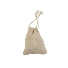 Gift Wrap Drawstring Gifts Storing Beads Bags 50Pc Jewelries Bag Makeup Storaeg Small Linen Pouch