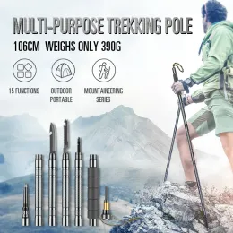 Sticks Ultralight Multifunctional Folding Hiking Poles Outdoor Camping Walking Sticks Equipment