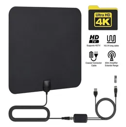 Antena HDTV digital interna de 50 milhas com antena ATSC DVB T2 para TV 1080P Fácil instalação Antena amplificada de alta recepção2552356