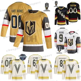 2024 Kış Klasik Özel Vegas Altın Şövalyeler Altın Stanley Kupası Şampiyonları Jersey Jack Eichel 71 William Karlsson 7 Alex Pietrangelo 61 Mark Stone 27 Shea Theodore