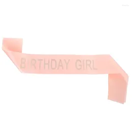 Parti Dekorasyon Moda Basit Damgalama Mektubu Baskı saten kumaş doğum günü kayışları kız malzemeleri