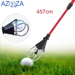 AIDS Golf Ball Retriever för Water Telescopic, Stainless Ball Retriever Tool med automatisk låsning, golfbollplocket Retriever Grabber