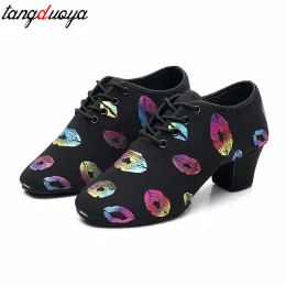 scarpe da ballo da ballo oxford labbra da scarpe latino scarpe da ballo da donna moderno waltz jazz danza scarpe per donne sneaker da ballo professionale