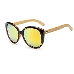 Solglasögon Berwer Wood Men UV400 Sol Glasögon Kvinnor Eyewear Original Bambu Solglasögon Feminino Drop