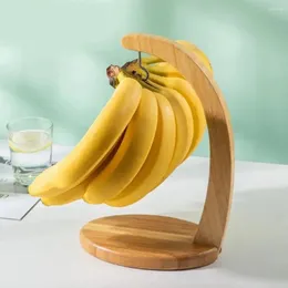 Dekorative Teller mit Haken Holz Bananenregal Multifunktionales Holzhandwerk rostern