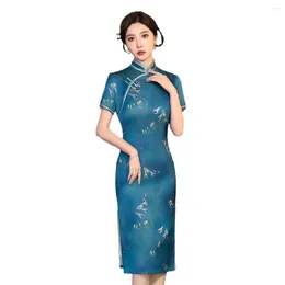 الملابس العرقية Cheongsam تصميم خاص التصميم الصيني على الطراز الصيني تحسن اللباس الأنيق رفيعة رفيعة