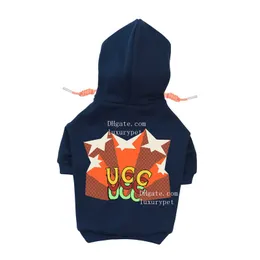 Designer Dog Clothes Luxury Dog Apparel Warm Hooded Dog Hoodie with Classic Letter Pattern, Cold Weather Dog Sweatshirt for Small Medium Dog Cozy Winter Dog Coat S A987