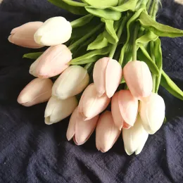 10pcs زهور الزهور الزهور الاصطناعية PE Foam Tulip Bouquet الزفاف المنزل ديكور حديقة الهدايا المزيفة المزيفة الحفلات