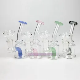 Cool Colorful Bong Glass Pipes Kit Hookah Waterpipe Bubbler Filter Oil Rigs Bortable Silicone Case Dry Herb Tobacco Cigaretthållare Röker Handpipes DHL