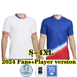 S-4XL 24 25 Pulisic McKennie Football Jersey Ertz Altidore Press Wood Morgan Lloyd 2024 2025 America Football Shirt United States Camisetas USMNTファンプレーヤー