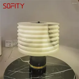 مصابيح طاولة SOFITY NORDIC LAMP فاخرة رخام حديث المكتب الحديث مصباح LED ديكور غرفة المعيشة غرفة نوم دراسة