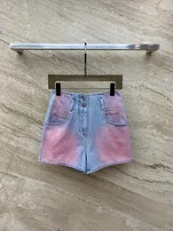 Damen-Shorts, allmählich wechselnde Farbe, Denim für Damen, modische Hosen mit hoher Taille, Street Sofy, bequeme Jeans