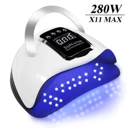 Sun X11 Max Professional Nail Dying Lamp för manikyr 280W naglar Gelpolsk torkmaskin med autosensor UV LED -nagellampa 240318