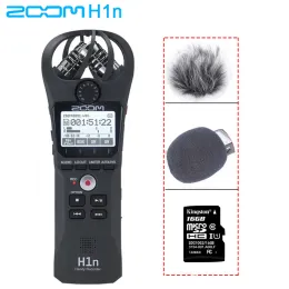 Microphones Zoom H1N Handy Portable Digital Recorder With BOYA BYM1 Lavalier Microphone For Smartphone Camera