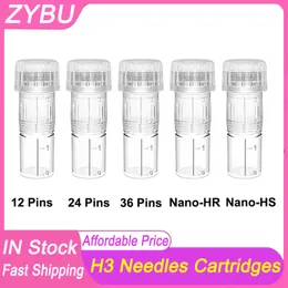 50 PCSワイヤレススキンケアHydra.Pen H3針カートリッジH12 H24 H36 NANO HS NANO-HR調整可能な液体出力3ML Applicator Dermapen Derma Hydra Pen MTSヒント