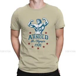 Men's T-Shirts Terminator Arnold Schwarzenegger Mr Olympia TShirt Men Graphic Large Size Punk Cotton With Cut Out Under Neck T Shirt 2020 240327