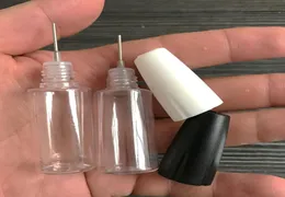 Novas garrafas conta-gotas de plástico de 10ML com pontas de metal Garrafa de agulha vazia ELiquid PET Recipiente de plástico para Vapor E Juice8213217
